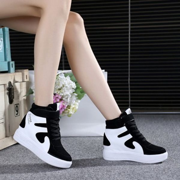 high shoes emery leather shoes color women's shoes spring and autumn leisure travel muffin single shoe thick sole increase, Black
high shoes emery leather shoes color women's shoes spring and autumn leisure travel muffin single shoe thick sole increase, Black