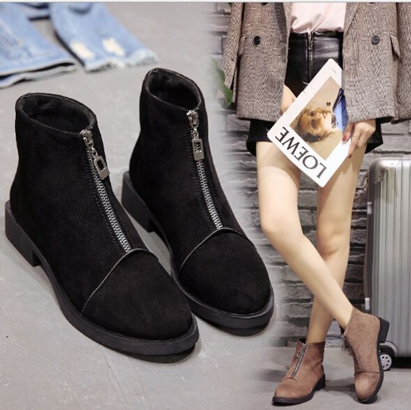 martin boots 2020 autumn and winter new korean version of the thick with the front zipper boots are thin and wild tide, Black
martin boots 2020 autumn and winter new korean version of the thick with the front zipper boots are thin and wild tide, Black