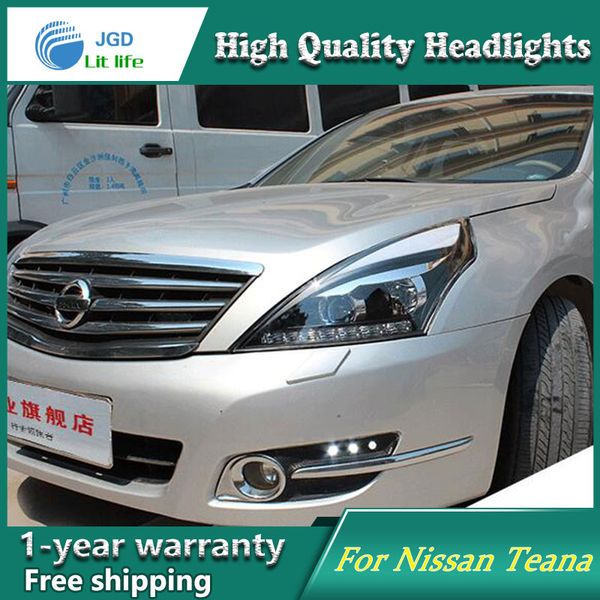 

auto clud style led head lamp for teana 2008-2012 led headlights signal drl hid bi-xenon lens low beam