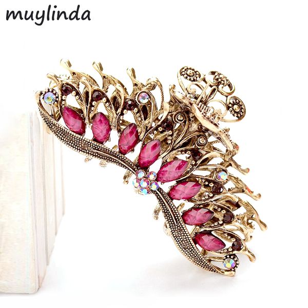 muylinda vingage big hair claw jewelry antique bronze flower hair claw crab women accessories, Golden;white
muylinda vingage big hair claw jewelry antique bronze flower hair claw crab women accessories, Golden;white