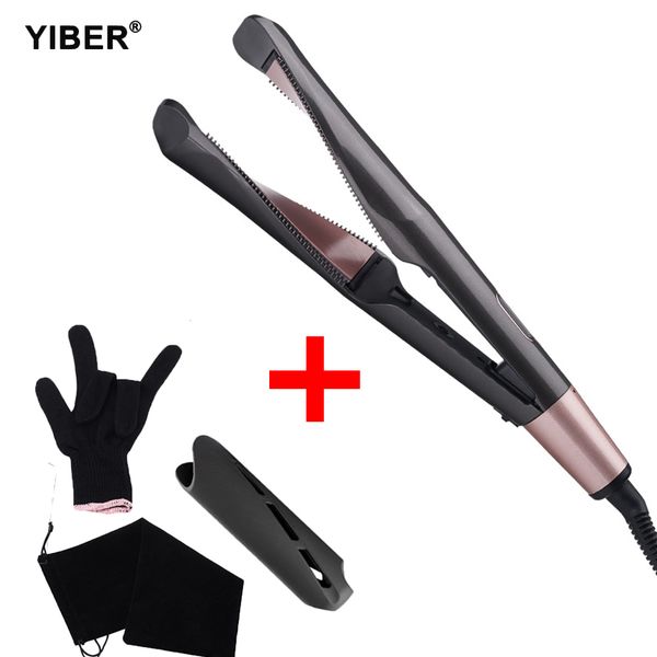 2 in 1 hair straightener & curler ceramic anti-scalding spiral heating panel modelling tools professional hair irons 110v-240v
2 in 1 hair straightener & curler ceramic anti-scalding spiral heating panel modelling tools professional hair irons 110v-240v