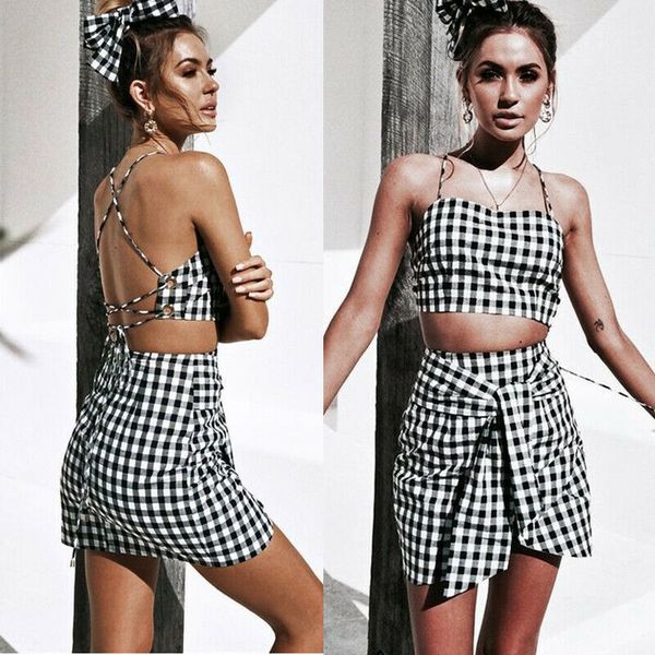 fashion women checkerboard 2 piece set bodycon skirt crop off shoulder tank summer two piece set bandge gingham mini skirt, White
fashion women checkerboard 2 piece set bodycon skirt crop off shoulder tank summer two piece set bandge gingham mini skirt, White