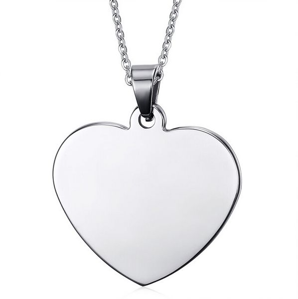 customized engraved stainless steel heart shaped pendant personalized necklace with any message, Silver
customized engraved stainless steel heart shaped pendant personalized necklace with any message, Silver