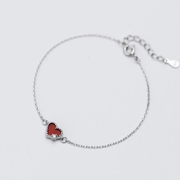 charm bracelets 925 sterling silver red heart shape bracelet jewelry 19cm rolo chain fine for women girls lady gift, Golden;silver
charm bracelets 925 sterling silver red heart shape bracelet jewelry 19cm rolo chain fine for women girls lady gift, Golden;silver