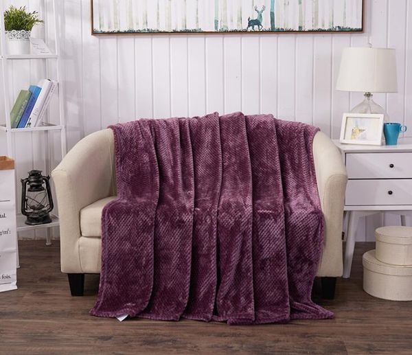 

flannel fleece blanket super soft plaid coverlet sofa cover winter warm sheets bed blanket throw rug sofa bedding home office use