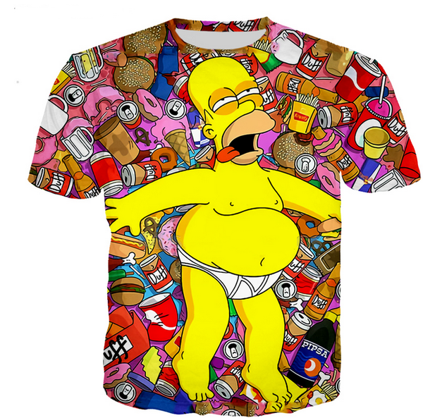 2019 classic simpsons cartoon character fashion men women 3d printing t shirt fashion summer short sleeve hip hop q953, White;black
2019 classic simpsons cartoon character fashion men women 3d printing t shirt fashion summer short sleeve hip hop q953, White;black