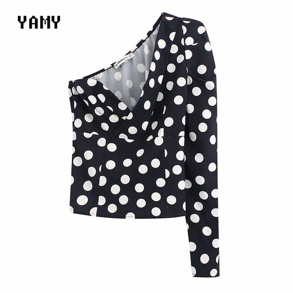 polka dots print one sleeve womens and blouses zora vicky female cold shoulder blouse womens retro party 2020, White
polka dots print one sleeve womens and blouses zora vicky female cold shoulder blouse womens retro party 2020, White