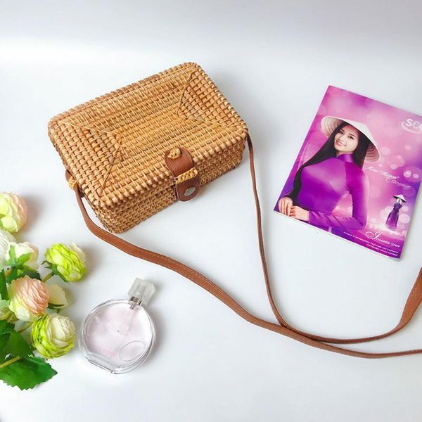 handmade rattan bag small square bag straw messenger holiday camping retro square straw small bow #yl5
handmade rattan bag small square bag straw messenger holiday camping retro square straw small bow #yl5