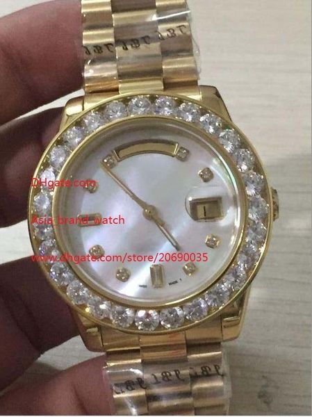 luxury sapphire day-date 2 ii 41mm president 116610 yellow gold white dial bigger diamond automatic mens men's watch watches, Slivery;brown
luxury sapphire day-date 2 ii 41mm president 116610 yellow gold white dial bigger diamond automatic mens men's watch watches, Slivery;brown