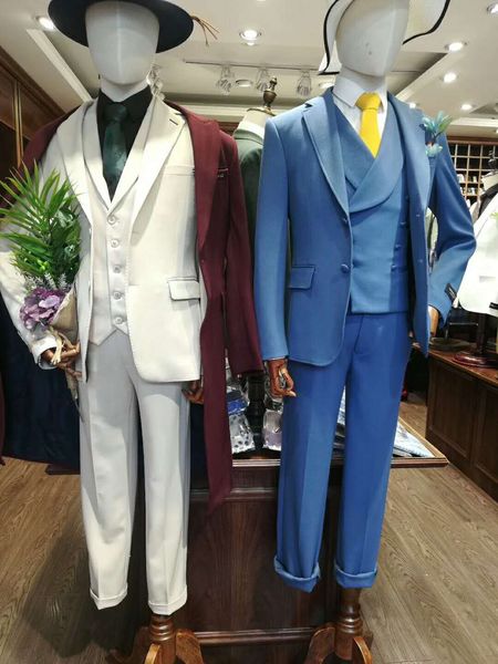 two buttons groomsmen notch lapel wedding groom tuxedos men suits wedding/prom/dinner man blazer(jacket+tie+vest+pants) b778, Black;gray
two buttons groomsmen notch lapel wedding groom tuxedos men suits wedding/prom/dinner man blazer(jacket+tie+vest+pants) b778, Black;gray