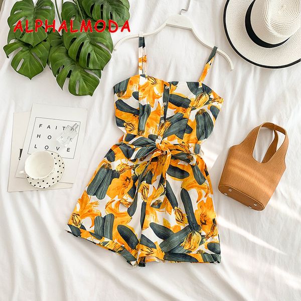alphalmoda 2019 summer women casual resort playsuits single breasted high waist sashes ladies fashion sling pocket rompers, Black;white
alphalmoda 2019 summer women casual resort playsuits single breasted high waist sashes ladies fashion sling pocket rompers, Black;white