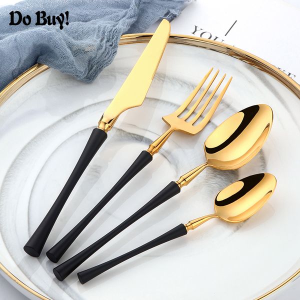 4 pcs western gold cutlery set stainless steel cutlery kitchen knife spoon fork set portable tableware
4 pcs western gold cutlery set stainless steel cutlery kitchen knife spoon fork set portable tableware
