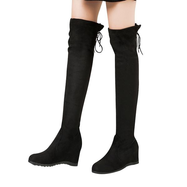 new fashion over knee boots women increased over elastic stretch high heels woman platform shoes winter boots size 35-40, Black
new fashion over knee boots women increased over elastic stretch high heels woman platform shoes winter boots size 35-40, Black