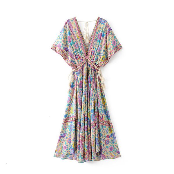 vintage chic women floral print bat sleeve beach long bohemian maxi dress ladies v neck tassel summer boho dress vestidos, Black;gray
vintage chic women floral print bat sleeve beach long bohemian maxi dress ladies v neck tassel summer boho dress vestidos, Black;gray