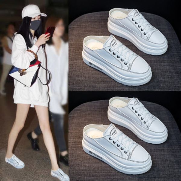 baotou half slippers female 2020 new summer wear lazy height increase thick bottom no heel small white sandals and slippers, Black
baotou half slippers female 2020 new summer wear lazy height increase thick bottom no heel small white sandals and slippers, Black