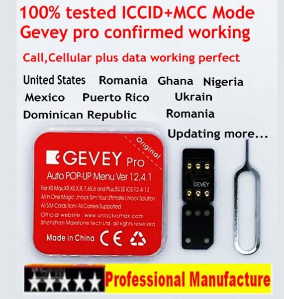 2019 gevey pro iccid +mcc mode universal unlock for iphone xs max xr xs/8/7/6 4g ios 12.4.1 turbo sim chips ios 12.x at&t t-mobile sprint
2019 gevey pro iccid +mcc mode universal unlock for iphone xs max xr xs/8/7/6 4g ios 12.4.1 turbo sim chips ios 12.x at&t t-mobile sprint