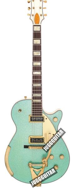 

Cu tom hop ma terbuilt 1955 duo jet urf green parkle electric guitar white back ide head tock gold parkle binding big tailpiece 33