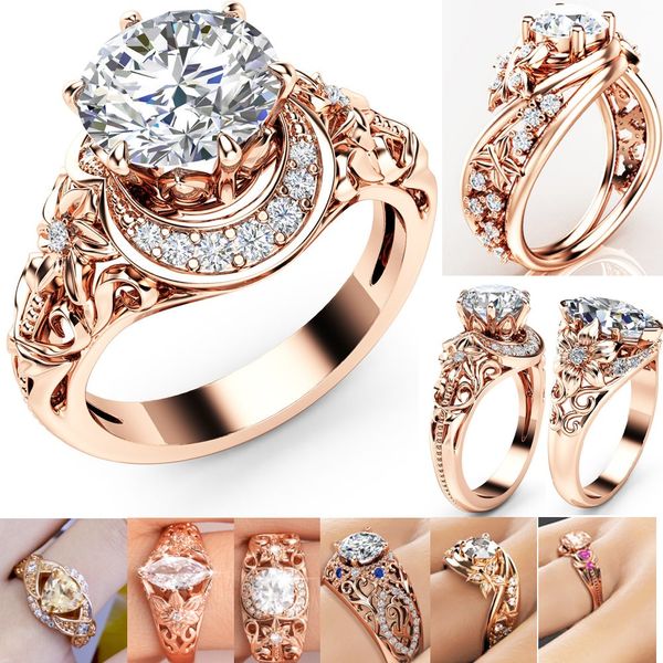 luxury rose gold crystal zircon gemstone ring gold engagement wedding lovers couple ring,6 styles ing, Golden;silver
luxury rose gold crystal zircon gemstone ring gold engagement wedding lovers couple ring,6 styles ing, Golden;silver