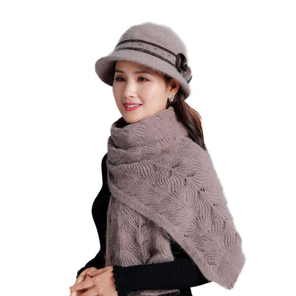 new winter warm hat knitted hat scarf for set women fur wool mixed hood female casual solid mother shawl gifts bucket, Blue;gray
new winter warm hat knitted hat scarf for set women fur wool mixed hood female casual solid mother shawl gifts bucket, Blue;gray