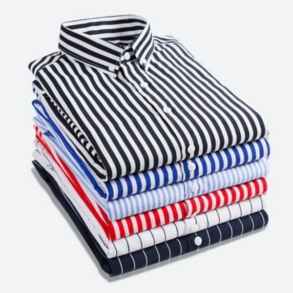 new 2019 men's long sleeve shirt slim men's social business shirt brand clothing soft comfortable stripe retro, White;black
new 2019 men's long sleeve shirt slim men's social business shirt brand clothing soft comfortable stripe retro, White;black