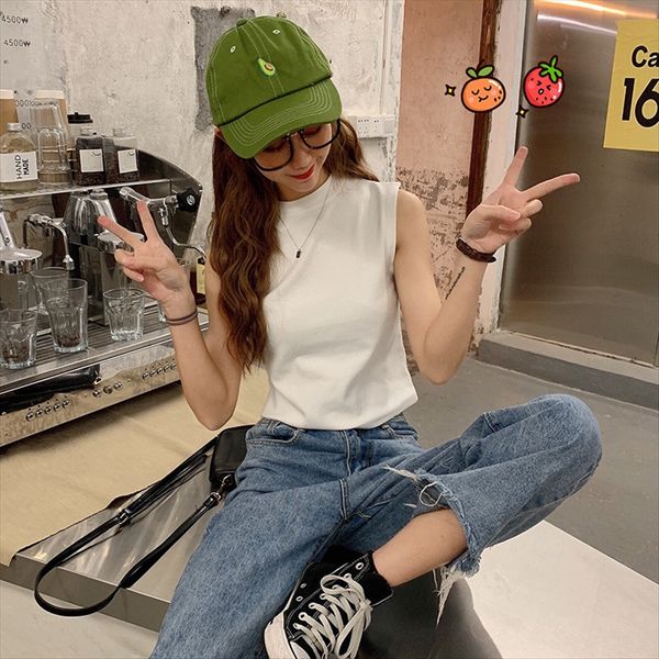 short sleeveless women's ins fashionable navel clothes short sleeveless t-shirt women's t-shirt vest vest ins fashionable slim sli, White
short sleeveless women's ins fashionable navel clothes short sleeveless t-shirt women's t-shirt vest vest ins fashionable slim sli, White