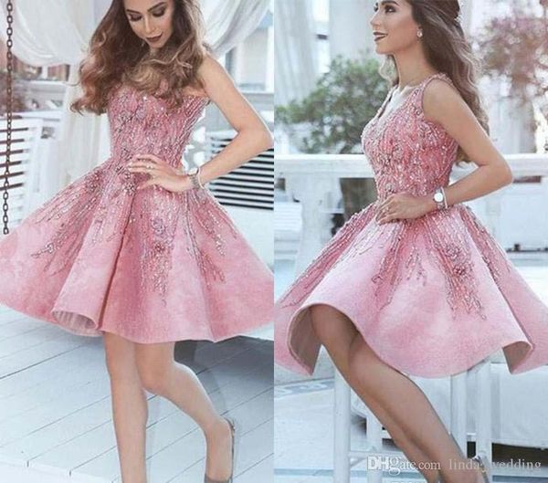 2019 short arabic pink homecoming dress a line v neck juniors sweet 15 graduation cocktail party dress plus size custom made, Black
2019 short arabic pink homecoming dress a line v neck juniors sweet 15 graduation cocktail party dress plus size custom made, Black