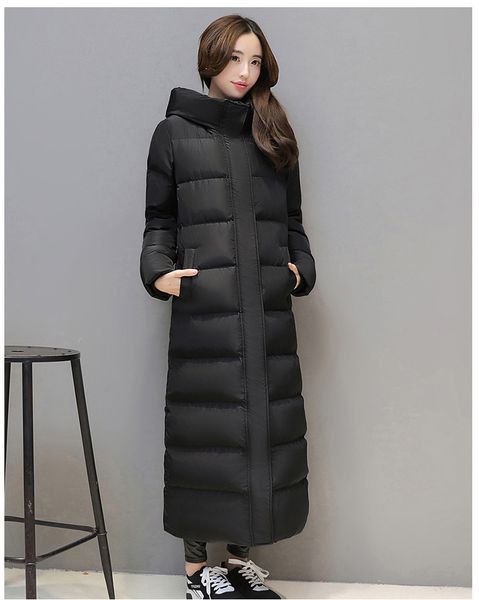 women's down & parkas super long jacket thick black red hooded keep warm slim 
women's down & parkas super long jacket thick black red hooded keep warm slim