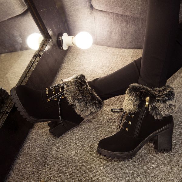 snow boots women winter warm fur ladies fashion boot female casual shoes plus size keep warm with fur outdoor snow boots, Black
snow boots women winter warm fur ladies fashion boot female casual shoes plus size keep warm with fur outdoor snow boots, Black