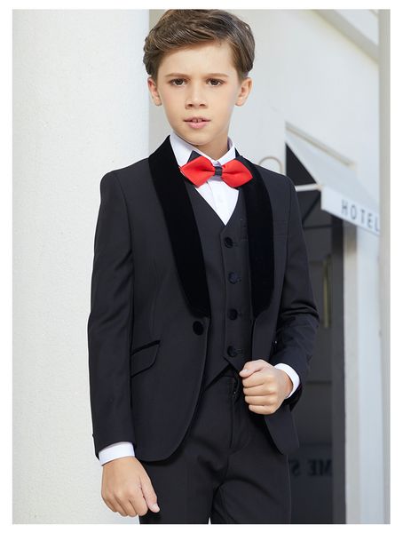 handsome one button shawl lapel kid complete designer handsome boy wedding suit boys attire custommade jacketpantstievest a21, Black
handsome one button shawl lapel kid complete designer handsome boy wedding suit boys attire custommade jacketpantstievest a21, Black