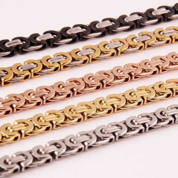 7-40" 6mm 8mm 11mm silver gold black link chain byzantine or bracelet stainless steel chain women men necklace bracelet jewelry
7-40" 6mm 8mm 11mm silver gold black link chain byzantine or bracelet stainless steel chain women men necklace bracelet jewelry
