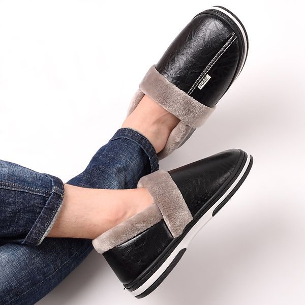 men's slippers winter slippers non slip indoor shoes for men leather big size 49 house shoe waterproof warm memory foam slipper, Black
men's slippers winter slippers non slip indoor shoes for men leather big size 49 house shoe waterproof warm memory foam slipper, Black