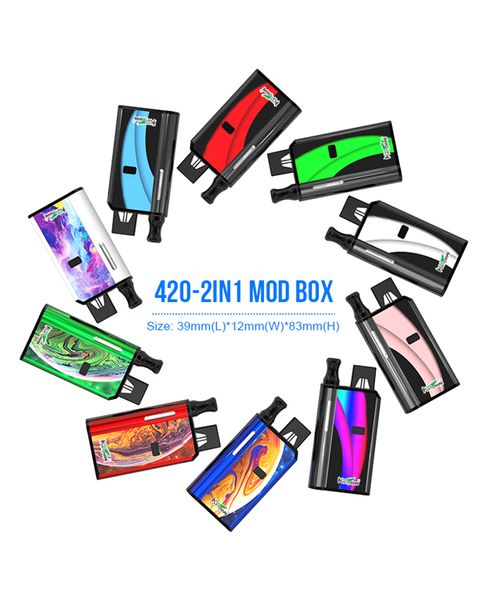 2020 Оригинал Kangvape 420 2в1 Box Mod Kit 650mAh Разогреть В.В. Variable Voltage 2 в 1 Батарея для Compatible Pod 510 картриджи DHL
2020 Оригинал Kangvape 420 2в1 Box Mod Kit 650mAh Разогреть В.В. Variable Voltage 2 в 1 Батарея для Compatible Pod 510 картриджи DHL
