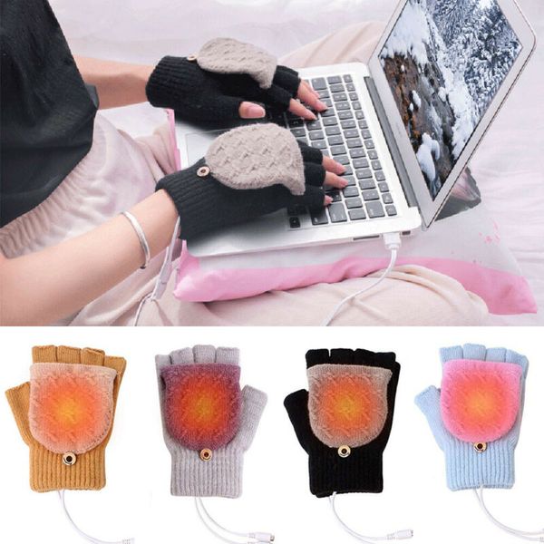 usb heated gloves winter thermal half fingers warmer mittens electric heating gloves, Blue;gray
usb heated gloves winter thermal half fingers warmer mittens electric heating gloves, Blue;gray