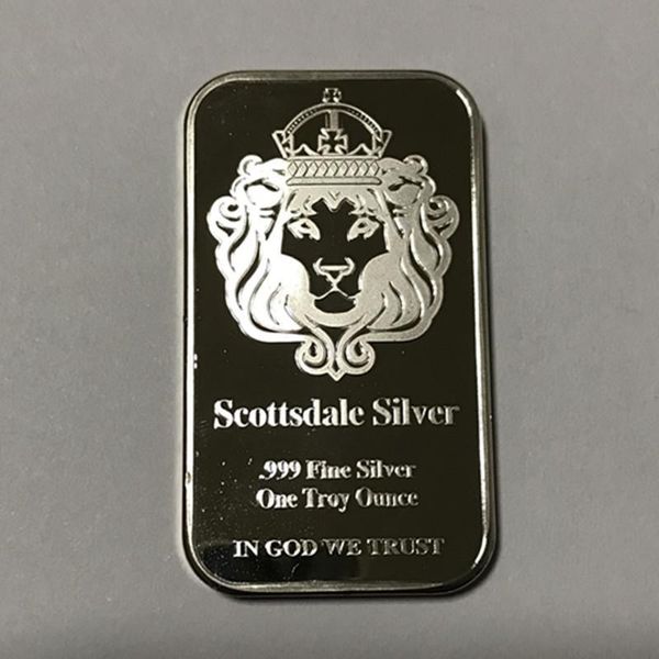 10 pcs non magnetic scottsdale lion head bar brass core silver plated bullion 1 oz ingot 50 mm x 28 mm home decoration collectible coin
10 pcs non magnetic scottsdale lion head bar brass core silver plated bullion 1 oz ingot 50 mm x 28 mm home decoration collectible coin