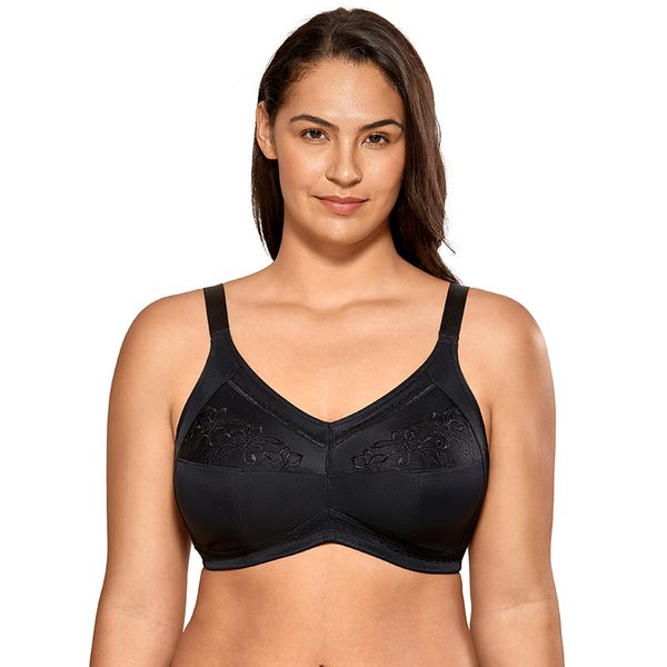 bras women's embroidered lace full coverage support wiremastectomy pocket bra, Red;black
bras women's embroidered lace full coverage support wiremastectomy pocket bra, Red;black