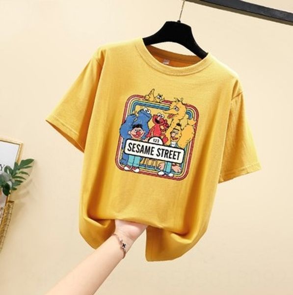 2020 women's short-sleeved female student all-match loose round t-shirt collar short-sleeved t-shirt female, White
2020 women's short-sleeved female student all-match loose round t-shirt collar short-sleeved t-shirt female, White