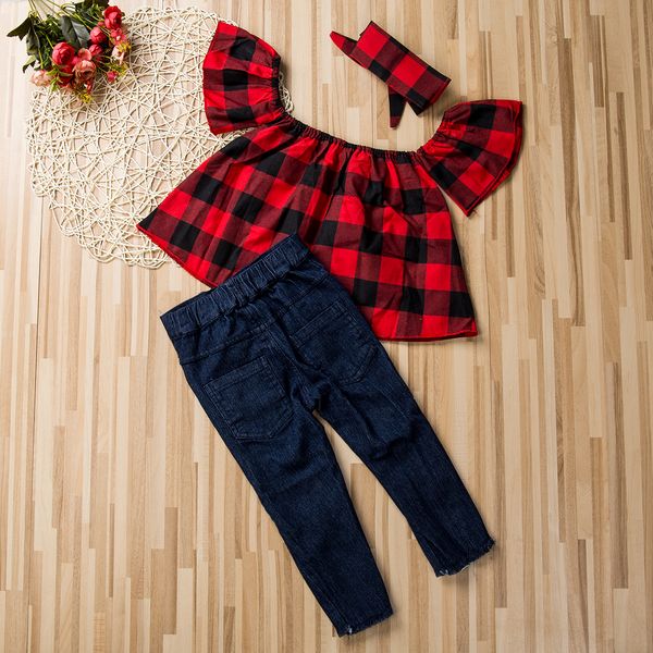 малыш дети baby girl red plaid эпикировка плеча tops + ripped hole денима джинсы брюки одежда set, White
малыш дети baby girl red plaid эпикировка плеча tops + ripped hole денима джинсы брюки одежда set, White