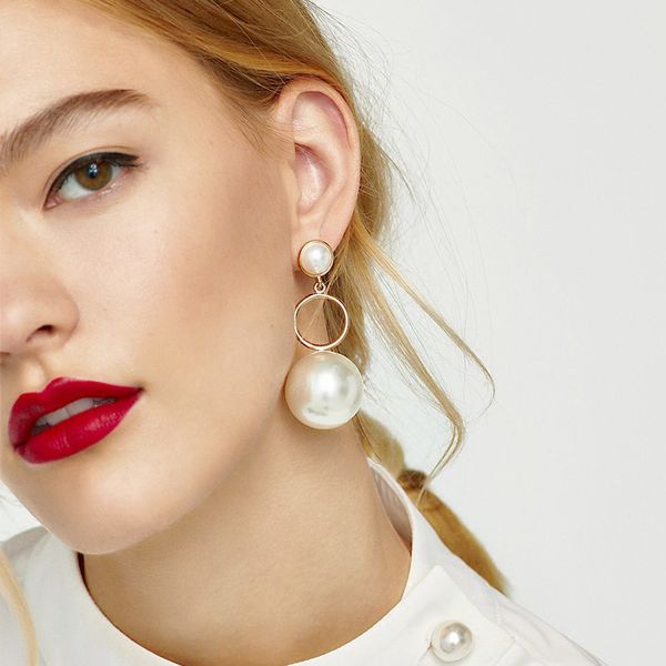 za luxury round pearl earrings for women imitation pearl drop earrings wedding party jewelry girls gift bijoux femme, Silver
za luxury round pearl earrings for women imitation pearl drop earrings wedding party jewelry girls gift bijoux femme, Silver