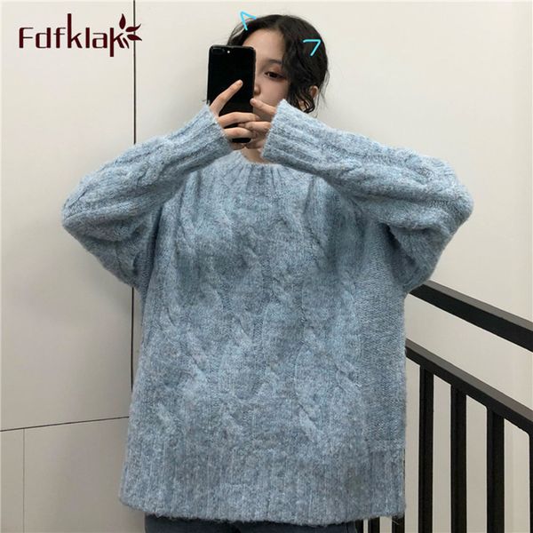 fdfklak retro 2020 new ins super fire twist loose sweater female thick warm outer wear long sleeve spring autumn sweater women, White;black
fdfklak retro 2020 new ins super fire twist loose sweater female thick warm outer wear long sleeve spring autumn sweater women, White;black