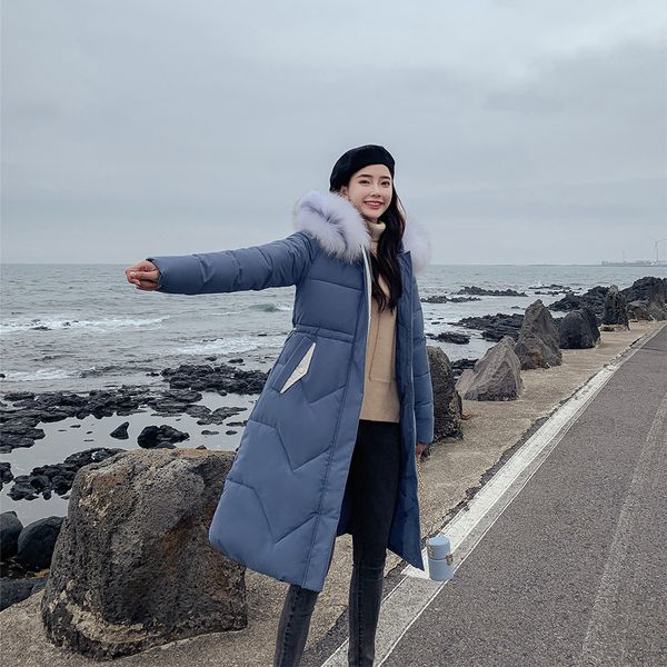 women solid casual thicker winter warm slim down jacket coat overcoat fur cap cotton padded outwear parkas medium-long jaqueta, Black
women solid casual thicker winter warm slim down jacket coat overcoat fur cap cotton padded outwear parkas medium-long jaqueta, Black