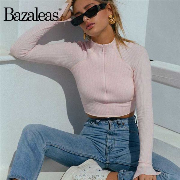 bazaleas fashion center zipper women pull femme streetwear turtleneck knitted cardigan harajuku vintage pink sweater women, White
bazaleas fashion center zipper women pull femme streetwear turtleneck knitted cardigan harajuku vintage pink sweater women, White