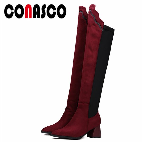 conasco 1new arrival women knee high boots autumn winter warm high heels shoes woman party wedding quality elegant boots, Black
conasco 1new arrival women knee high boots autumn winter warm high heels shoes woman party wedding quality elegant boots, Black