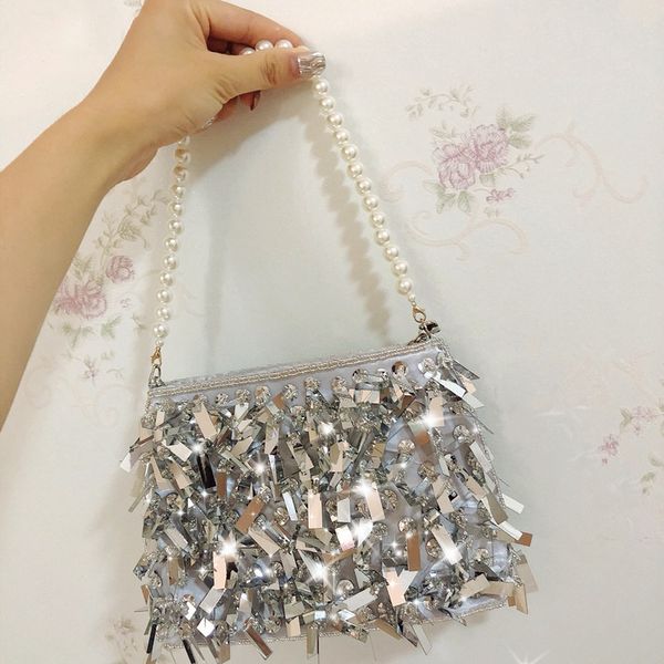 women fashion sequin tassle handbag pearl string handle chain strap chic crossbody shoulder bag girl lady shining evening bag
women fashion sequin tassle handbag pearl string handle chain strap chic crossbody shoulder bag girl lady shining evening bag