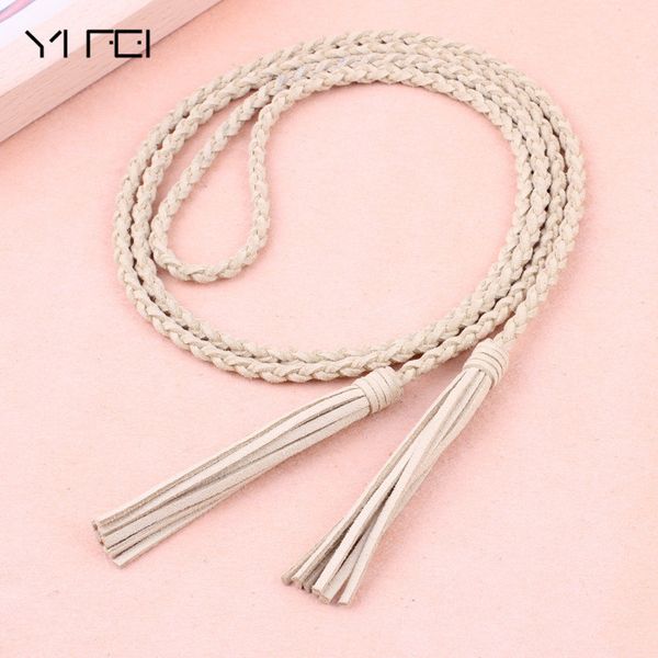 tassel braided waist rope thin waistband new fashion knit women belt cummerbund for dress shorts jeans skirt apparel, Black;brown
tassel braided waist rope thin waistband new fashion knit women belt cummerbund for dress shorts jeans skirt apparel, Black;brown