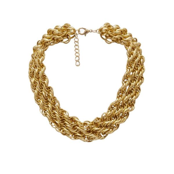 big simple retro personality exaggerated multilayer twist chain necklace aluminum golden thick chain necklace women jewelry, Silver
big simple retro personality exaggerated multilayer twist chain necklace aluminum golden thick chain necklace women jewelry, Silver