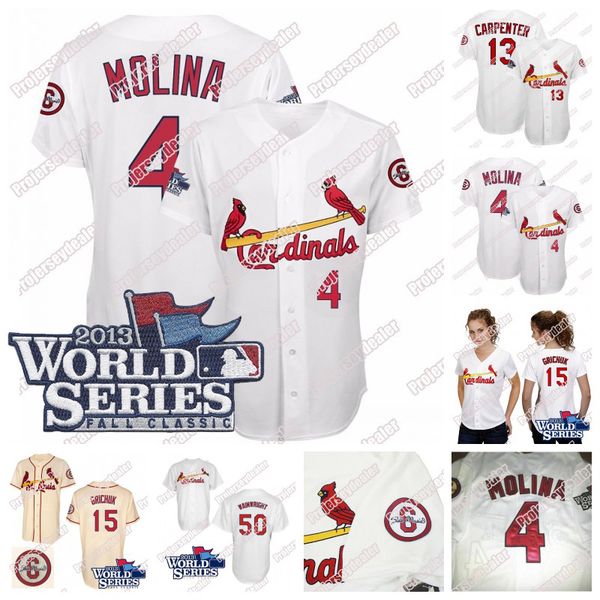 St. Louis 2014 World Series Jersey 7 Matt Holliday 4 Yadier Molina 13 Matt Carpenter 3 Carlos Beltran 50 Adam Wainwright 35 Jake Westbrook
St. Louis 2014 World Series Jersey 7 Matt Holliday 4 Yadier Molina 13 Matt Carpenter 3 Carlos Beltran 50 Adam Wainwright 35 Jake Westbrook