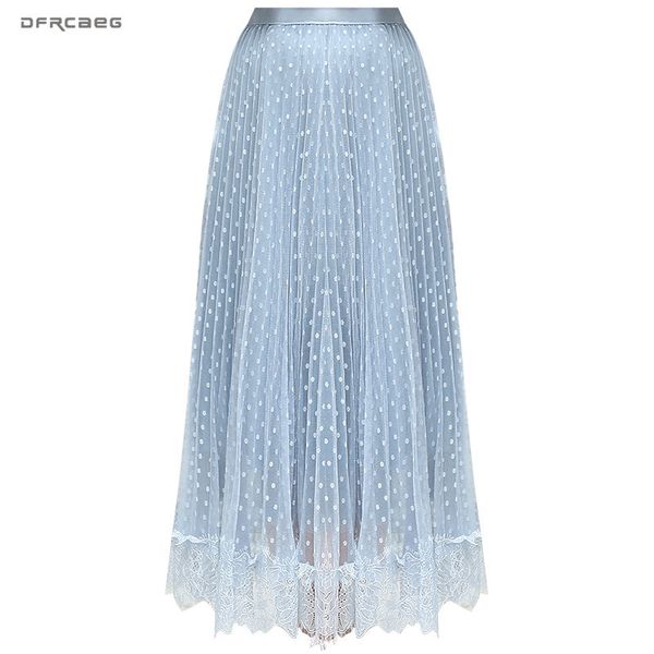 fashion lace patchwork women tulle skirt 2019 summer korean high waist polka dot mesh skirt long casual ladies saias faldas, Black
fashion lace patchwork women tulle skirt 2019 summer korean high waist polka dot mesh skirt long casual ladies saias faldas, Black