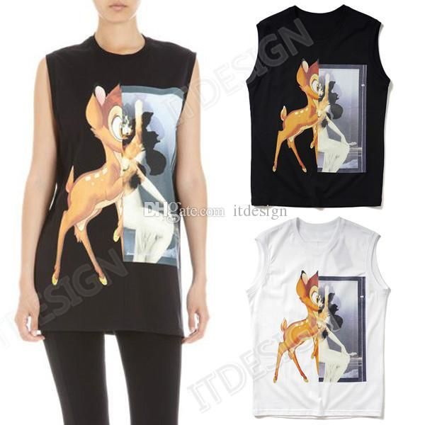 women sleeveless tank print deer street fashion wear t-shirt woman crew neck tee for lady, White
women sleeveless tank print deer street fashion wear t-shirt woman crew neck tee for lady, White