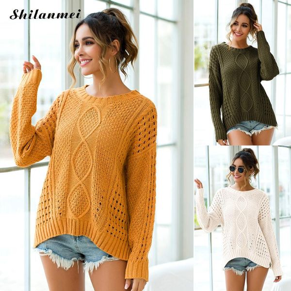 2019 long sleeve sweater autumn winter fashion women sweater hollow out knitted pulloverssolid jumper pull femme knitwear, White;black
2019 long sleeve sweater autumn winter fashion women sweater hollow out knitted pulloverssolid jumper pull femme knitwear, White;black