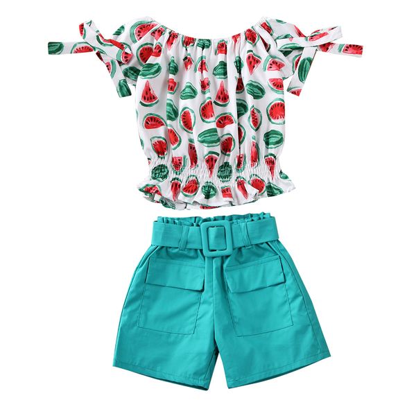 new arrival summer baby girls clothing sets kids printed off shoulder cropped shorts outfit set kids clothes 2-7y, White
new arrival summer baby girls clothing sets kids printed off shoulder cropped shorts outfit set kids clothes 2-7y, White